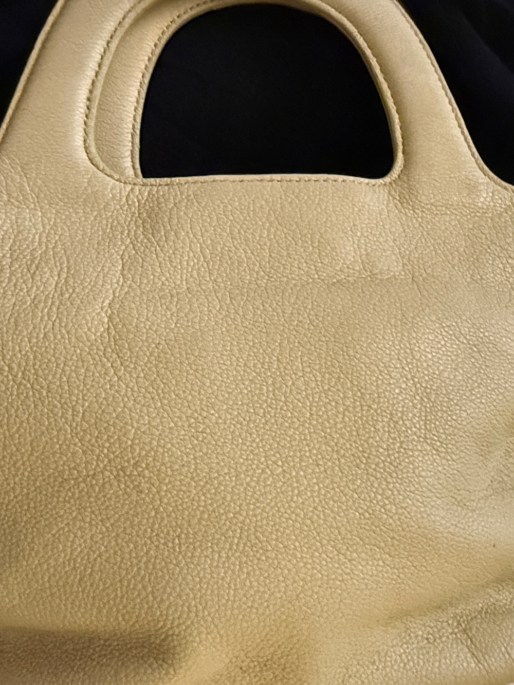 DKNY Lemon Yellow  Leather Mini Tote with Cutout Handles